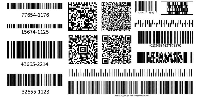 different types of barcodes